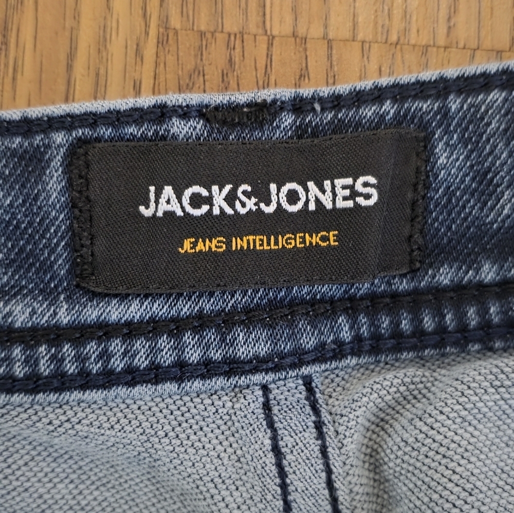Jack & Jones Mike Jeans Mens 29x30 Comfort Fit Indigo Knit Button Fly Turkey A2 - Picture 8 of 14